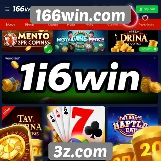 Variedade de jogos disponíveis no 166win.com